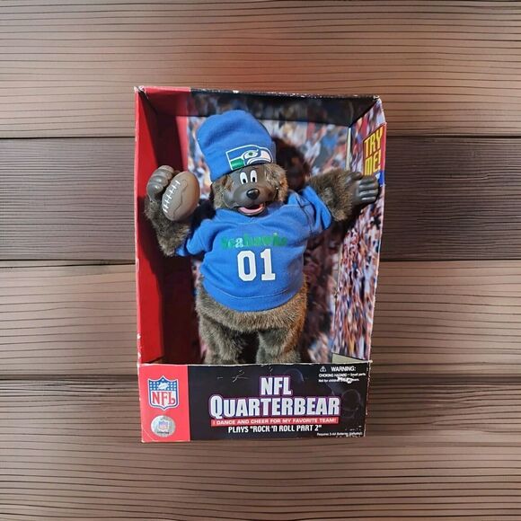 Gemmy Other - NIB Vintage Seattle Seahawks Team NFL QuarterBear RARE 2001 Collectors Item NEW
